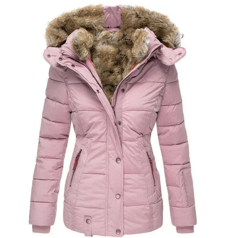Fitted Lined Hood Winter Jacket for Women | Cold Weather Wear