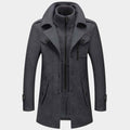 Long Double Layer Winter Coat for Men | Cold Weather Outerwear
