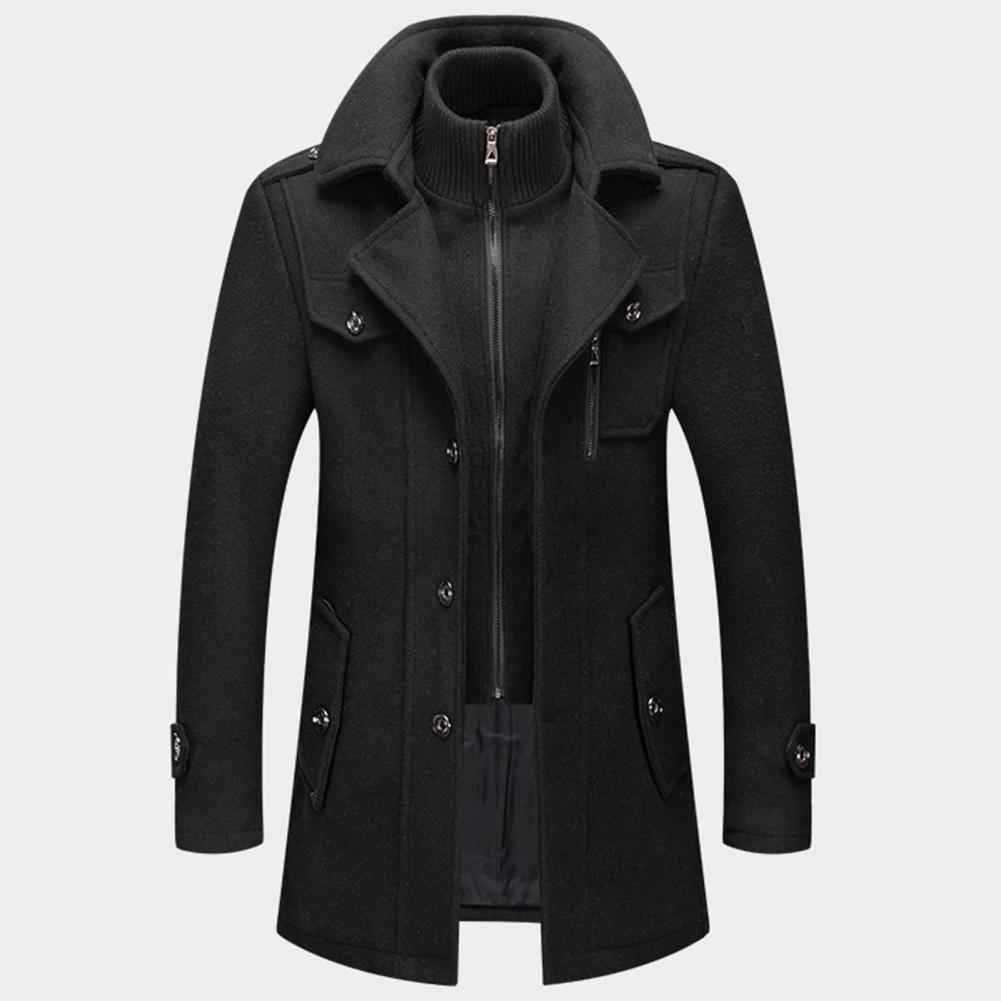 Long Double Layer Winter Coat for Men | Cold Weather Outerwear