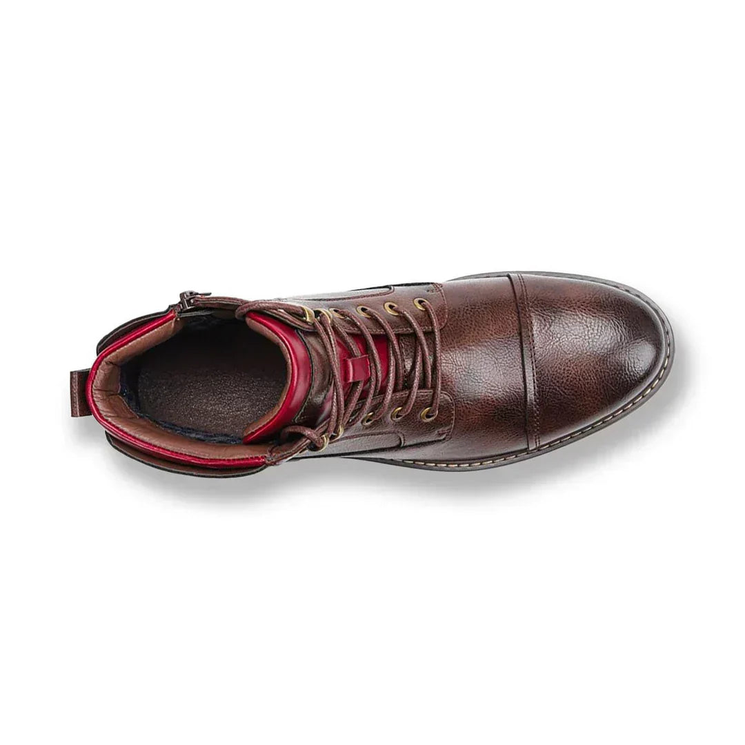 Brown Leather Lace Up Oxford Ankle Formal Dress Shoes for Men
