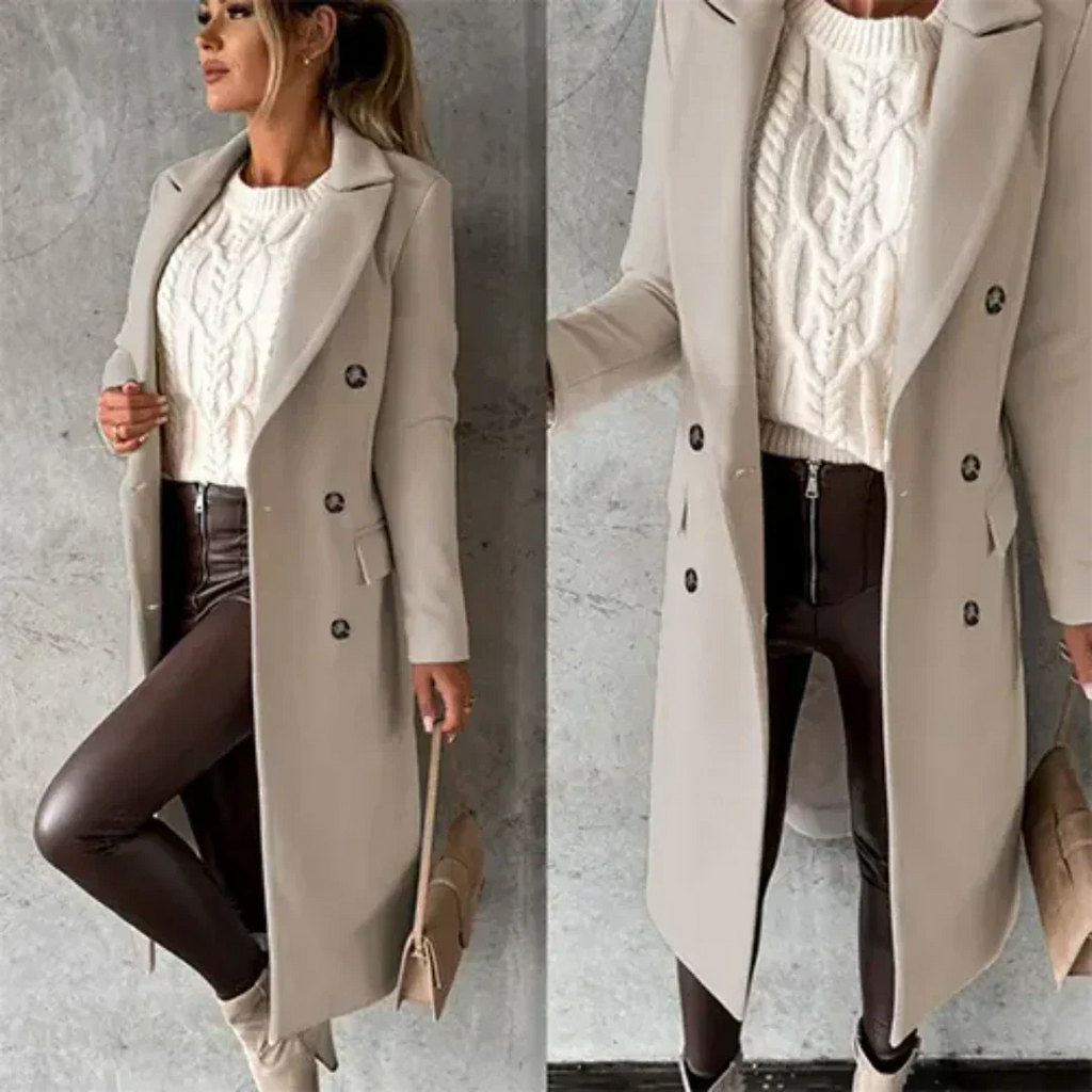 Tailored Fit Long Sleeve Winter Coat for Women | Cold Weather Outerwear