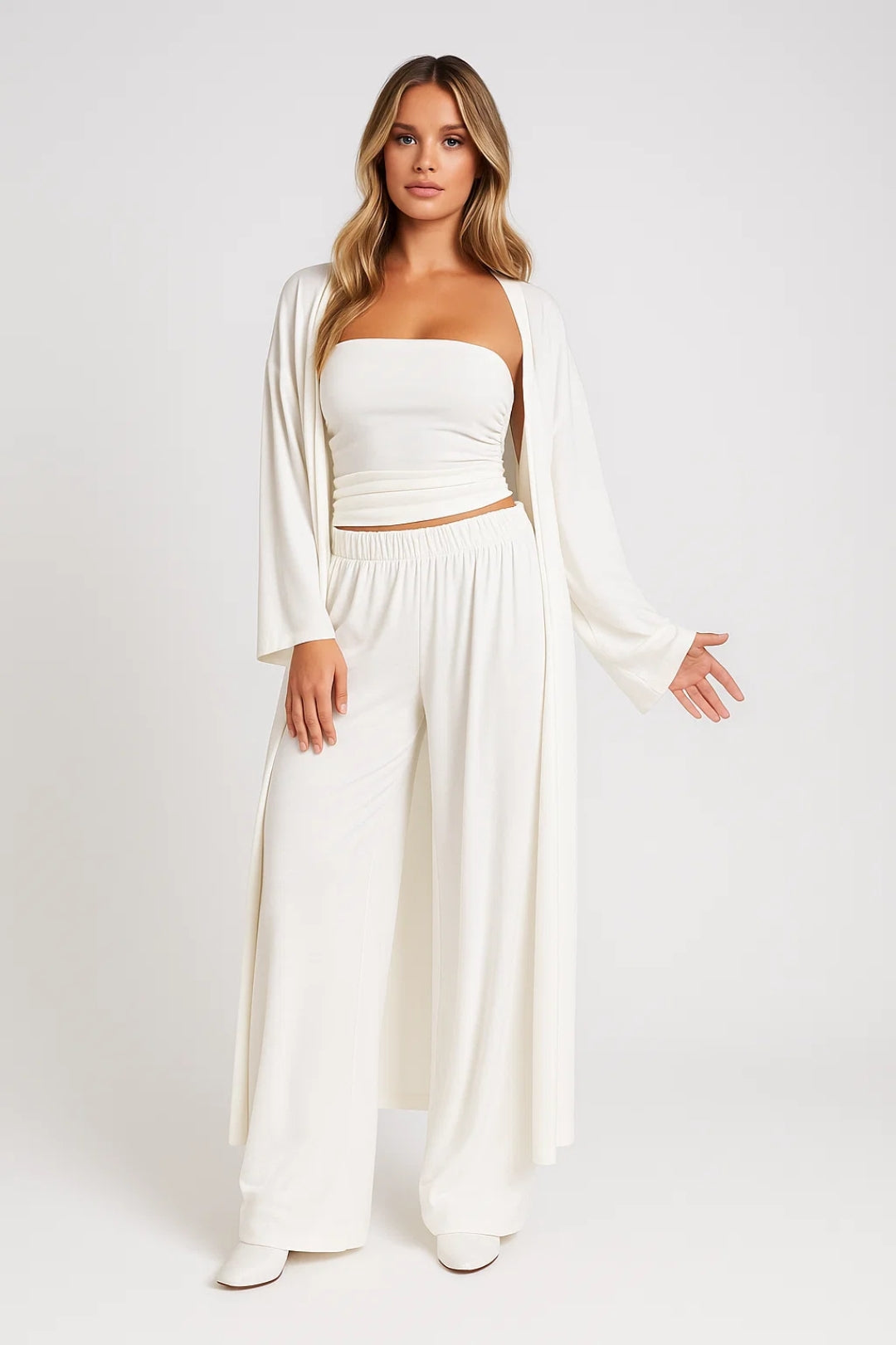 Women's Cardigan | Long Open Cut Without Closure from the Set