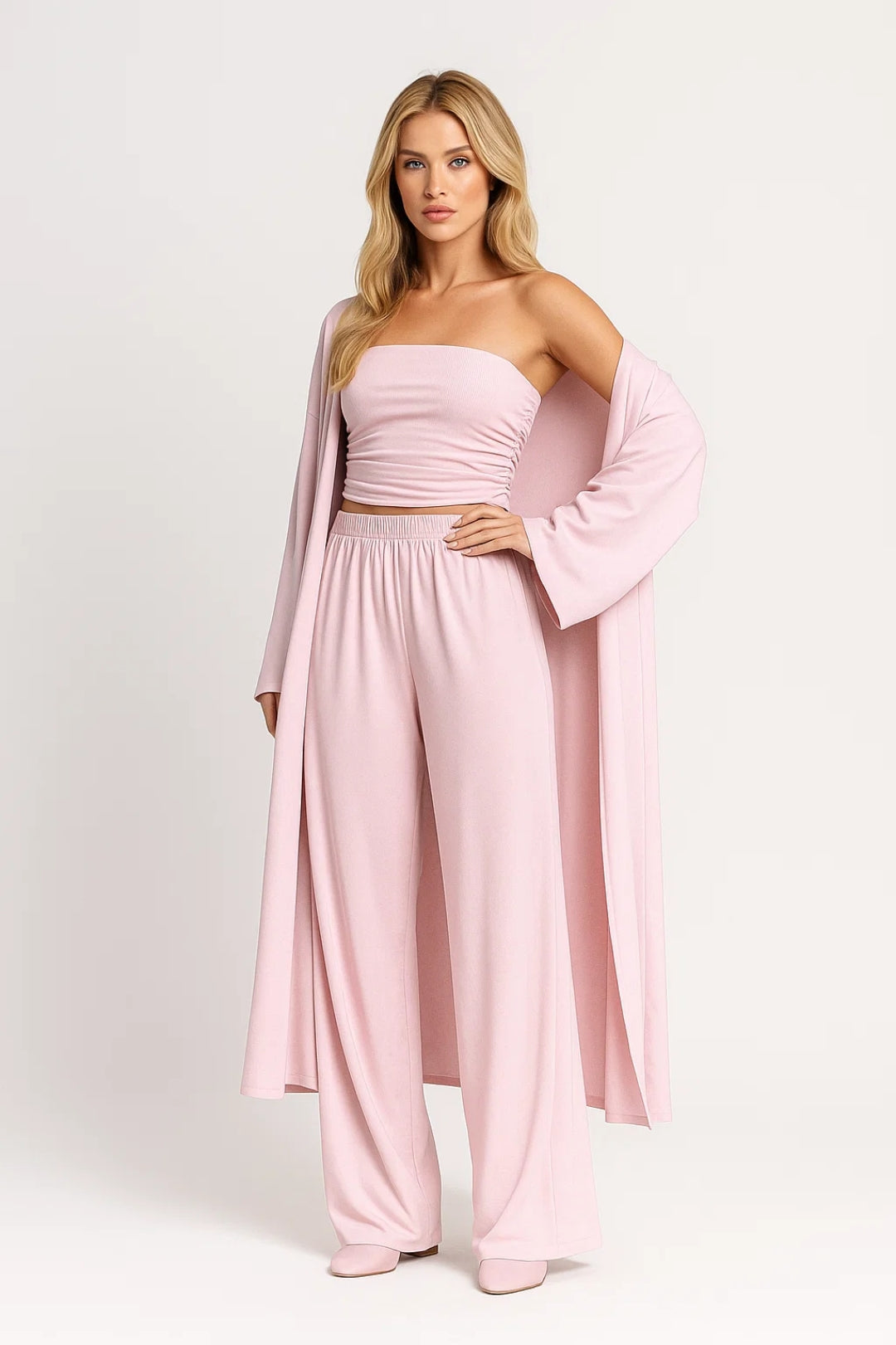 Women's Cardigan | Long Open Cut Without Closure from the Set