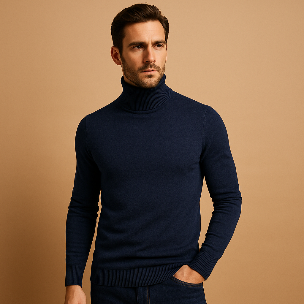 Warm Men's Turtleneck | Fitted Sweater, Stylish Winter Hoodie