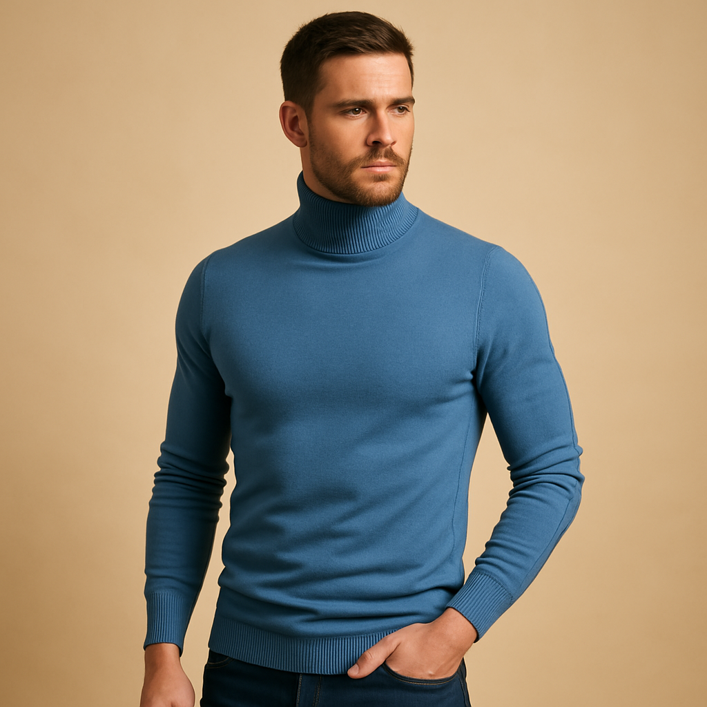 Warm Men's Turtleneck | Fitted Sweater, Stylish Winter Hoodie