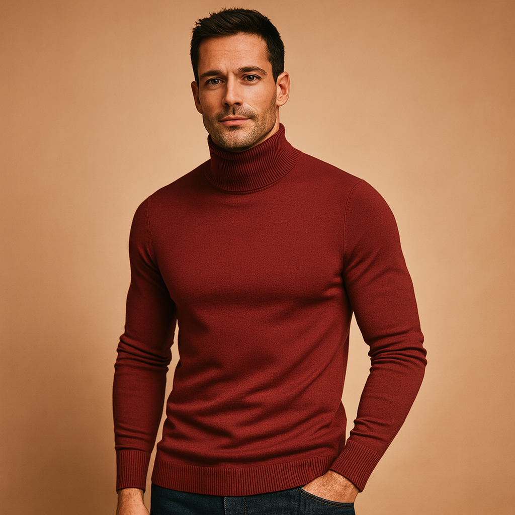 Warm Men's Turtleneck | Fitted Sweater, Stylish Winter Hoodie