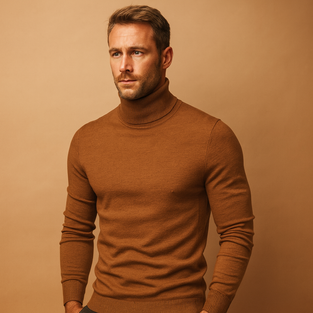 Warm Men's Turtleneck | Fitted Sweater, Stylish Winter Hoodie