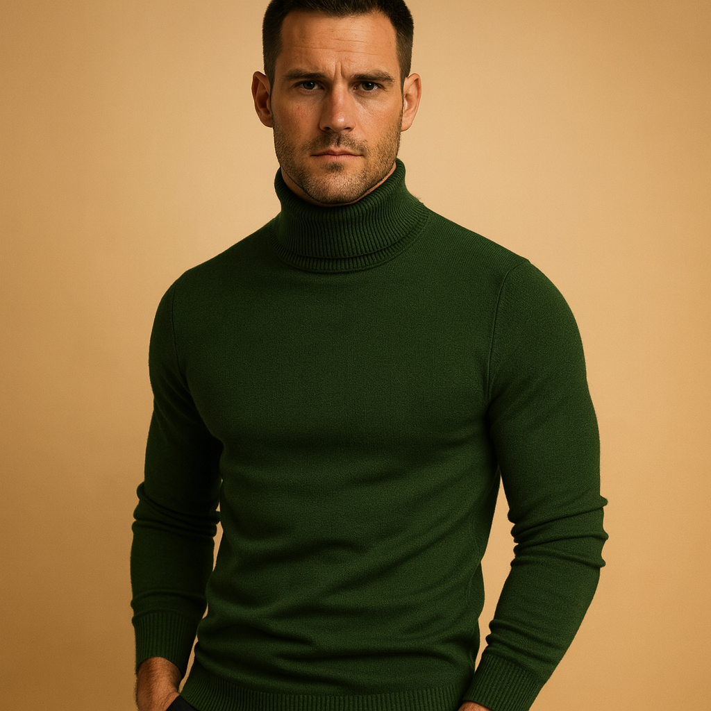 Warm Men's Turtleneck | Fitted Sweater, Stylish Winter Hoodie