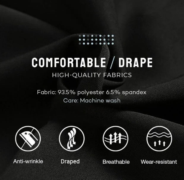 Stretch Loose Fit Pants with Elastic Waist and Pockets for Men