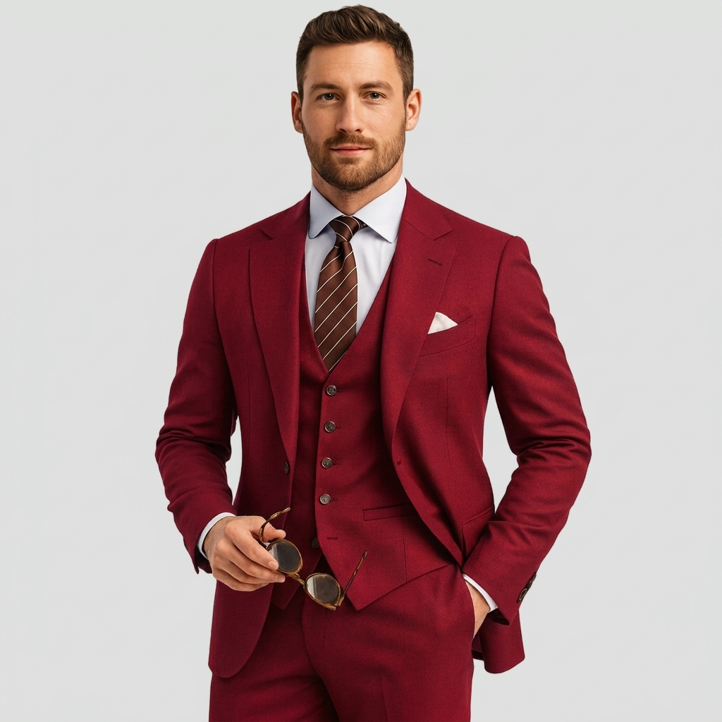 Tailored Slim Fit Three Piece Blazer Waistcoat Suit for Men | Formal Wear