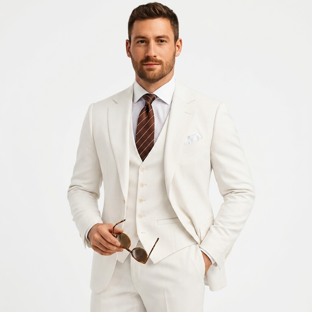Tailored Slim Fit Three Piece Blazer Waistcoat Suit for Men | Formal Wear