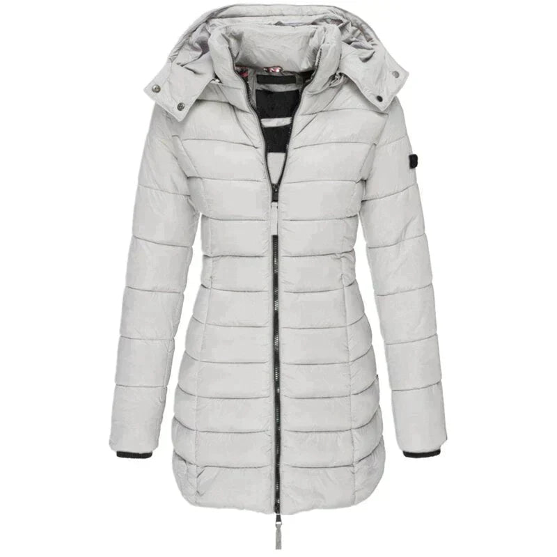 Women's Winter Jacket | Quilted with Removable Hood