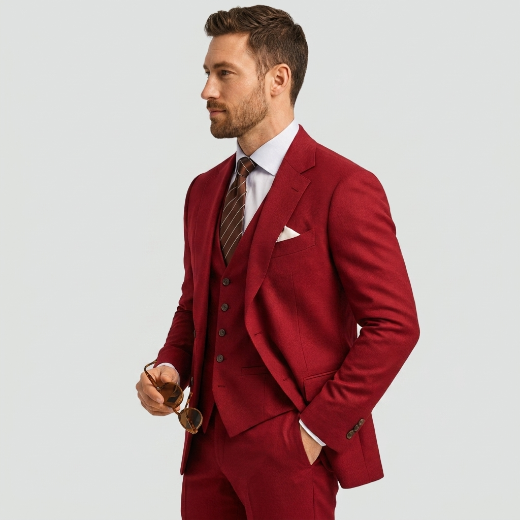 Tailored Slim Fit Three Piece Blazer Waistcoat Suit for Men | Formal Wear