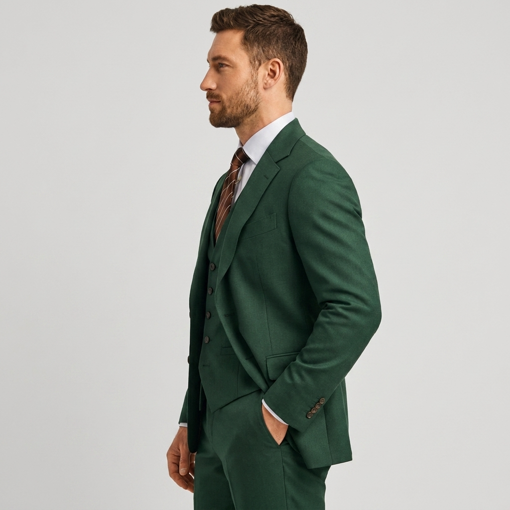 Tailored Slim Fit Three Piece Blazer Waistcoat Suit for Men | Formal Wear