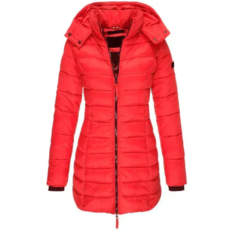 Women's Winter Jacket | Quilted with Removable Hood