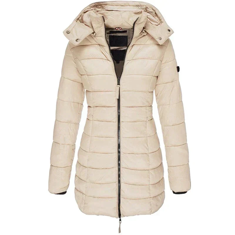 Women's Winter Jacket | Quilted with Removable Hood