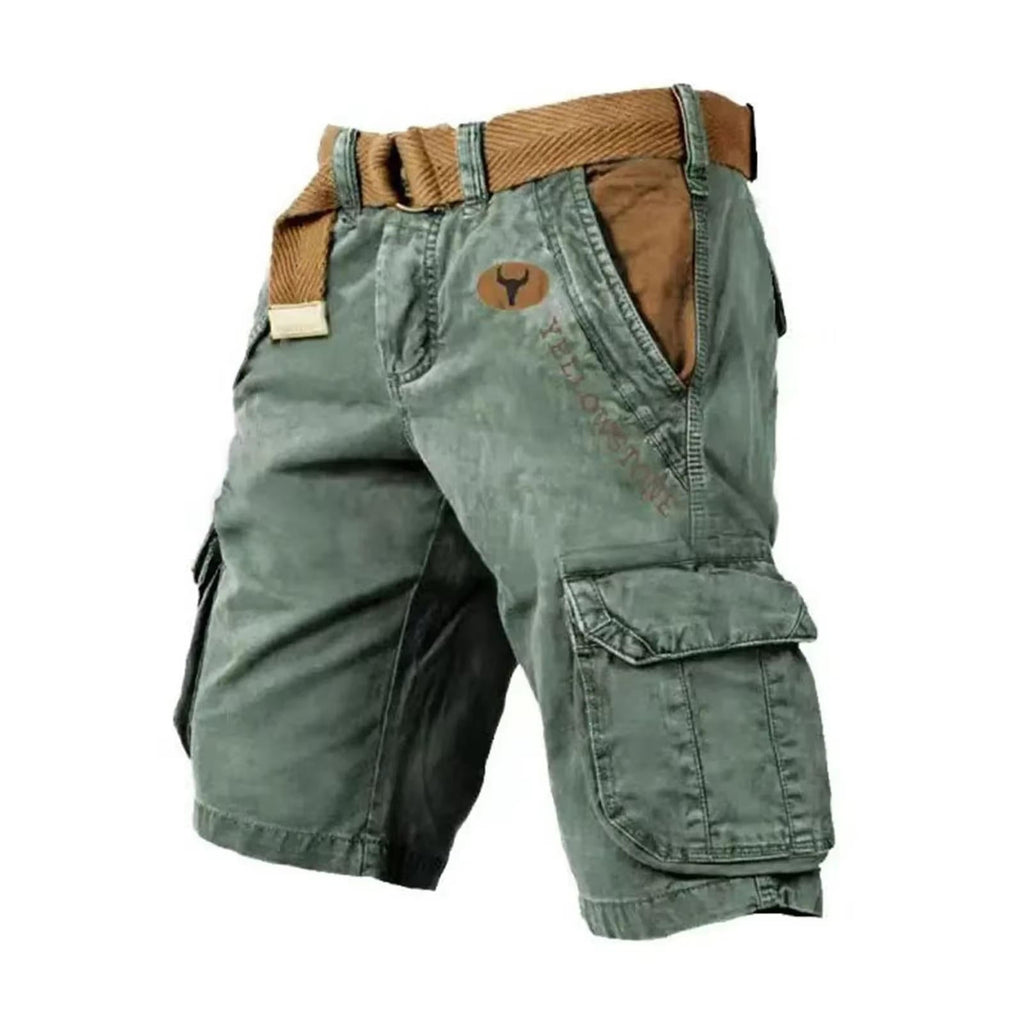 Washed Cargo Shorts with Flap Pockets for Men | Relaxed Summer Utility Fit
