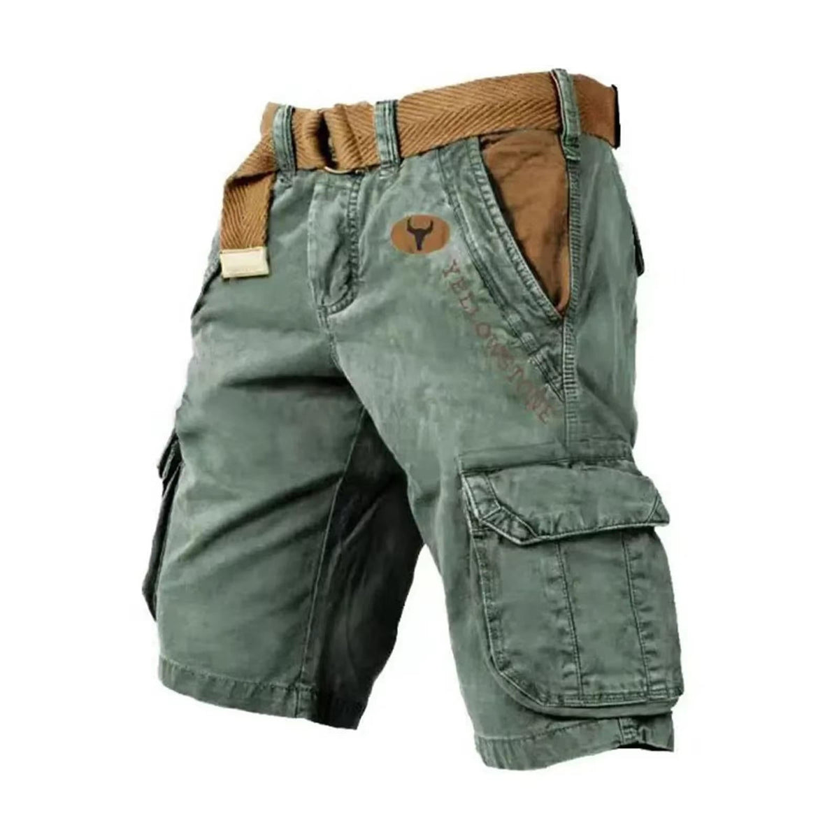 Washed Cargo Shorts with Flap Pockets for Men | Relaxed Summer Utility Fit