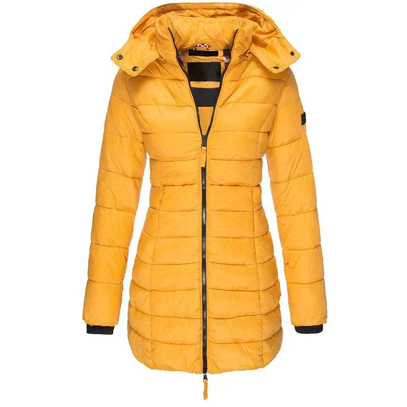 Women's Winter Jacket | Quilted with Removable Hood