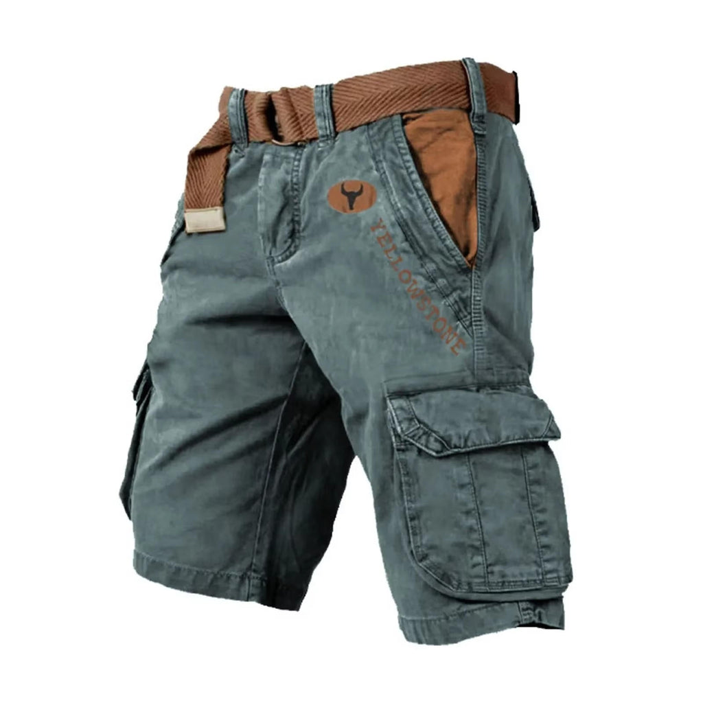 Washed Cargo Shorts with Flap Pockets for Men | Relaxed Summer Utility Fit