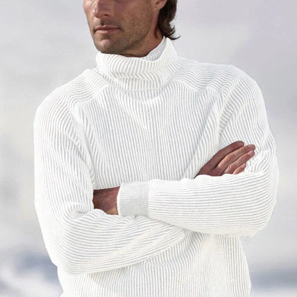 Men's Sweater | High Neck Pullover Long Sleeve Knitwear