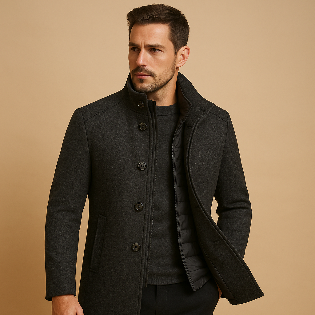 Slim Fit Warm Winter Coat for Men | Cold Weather Outerwear Collection