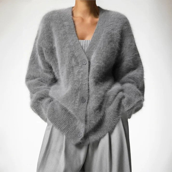 Women’s Cardigan | Long Sleeve Winter Knit Extended Back Style