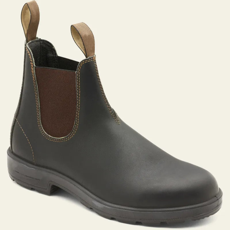 Waterproof Vegan Leather Slip On Chelsea Boots with Elastic Side Panels for Men