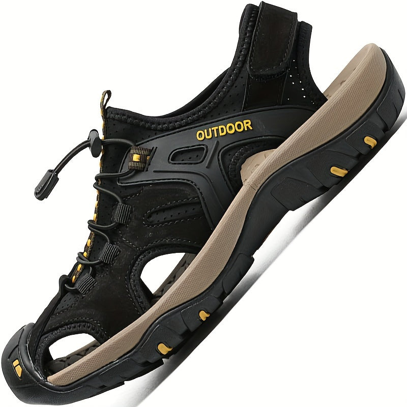 Adjustable Closed Toe Trail Hiking Sandals for Men | Outdoor Comfort Fit