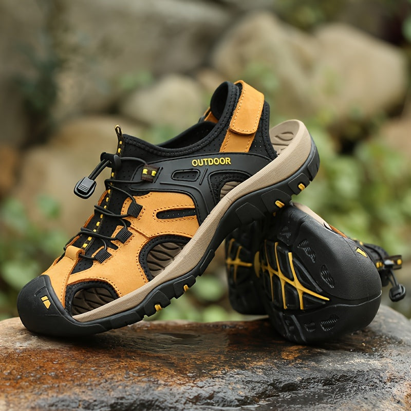 Adjustable Closed Toe Trail Hiking Sandals for Men | Outdoor Comfort Fit