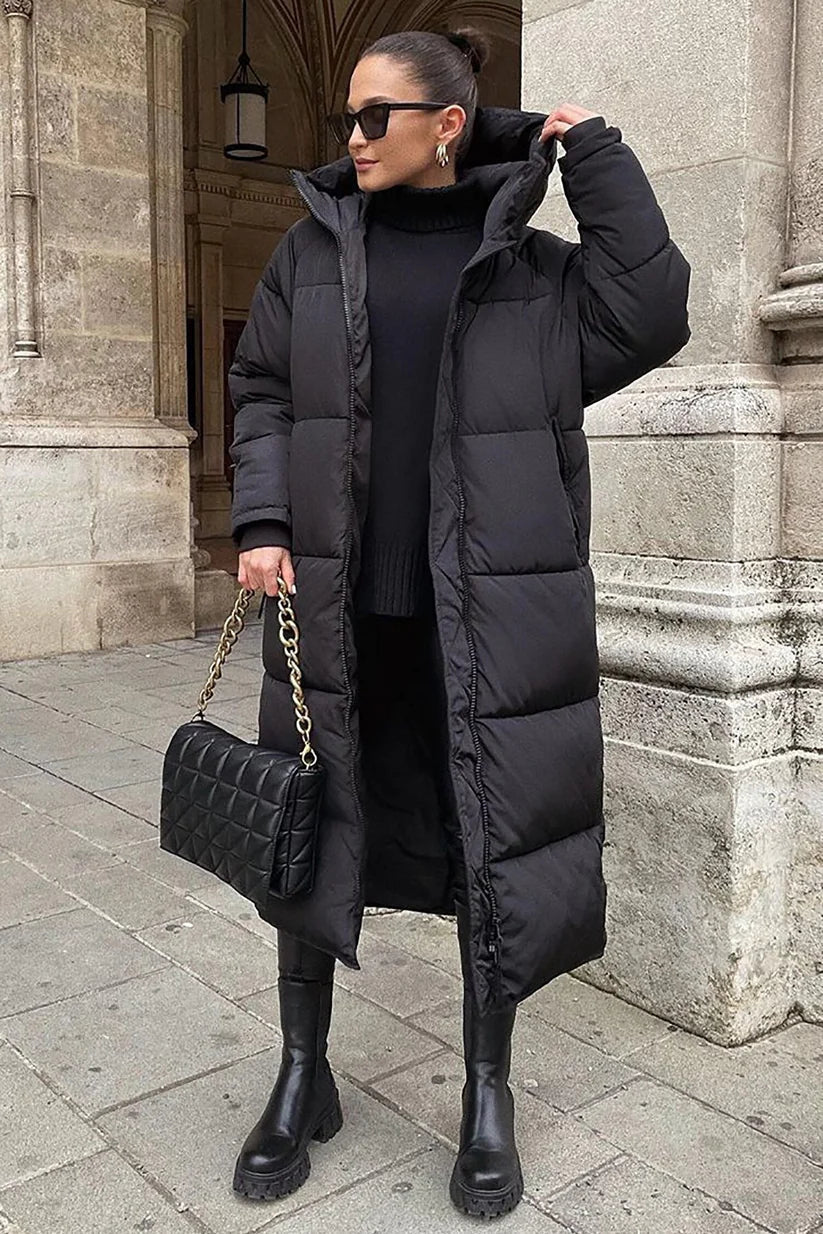 Women's Coat | Classic Long Quilted Cut