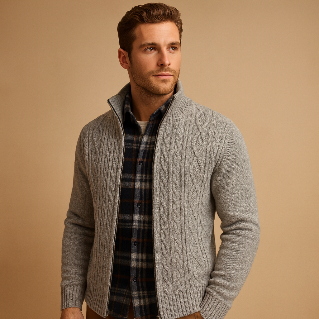 Men's Jacket | Cable Knit Style