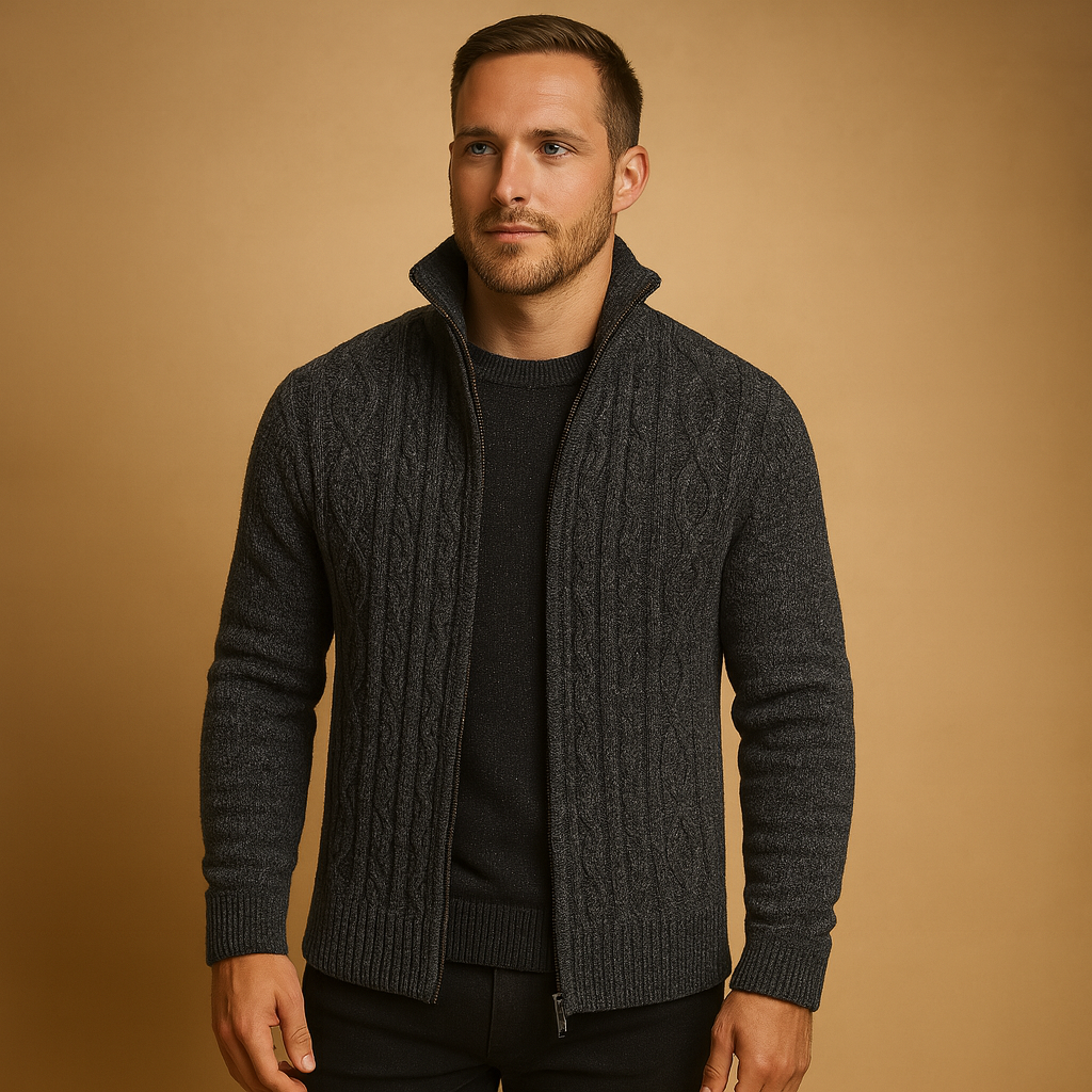Men's Jacket | Cable Knit Style