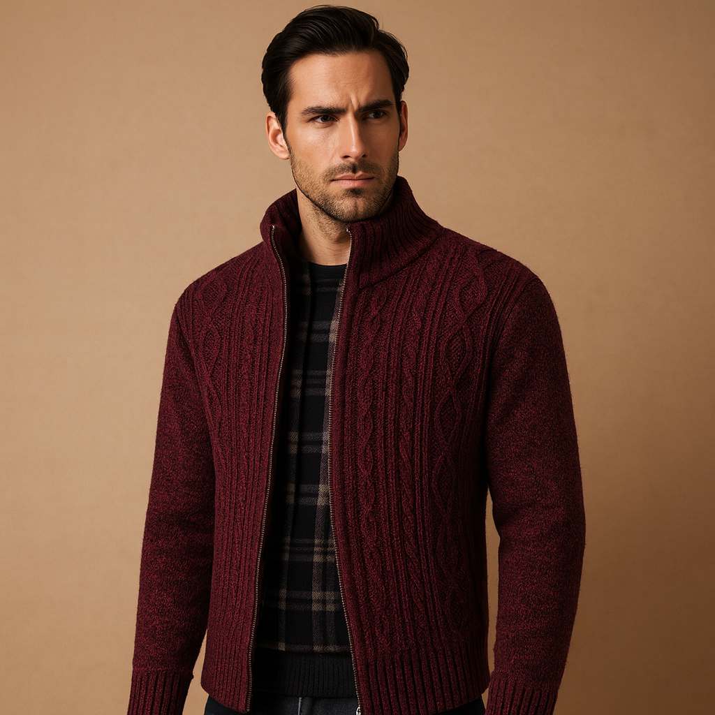 Men's Jacket | Cable Knit Style