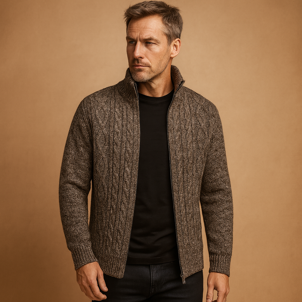 Men's Jacket | Cable Knit Style