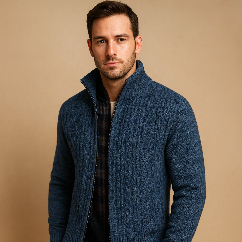 Men's Jacket | Cable Knit Style