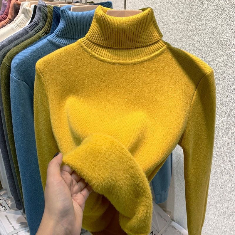 Women's Turtleneck | Comfortable Cut with Warm Lining and Long Sleeves