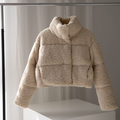 Beige Teddy Texture Oversized Coat for Women | Winter Outerwear