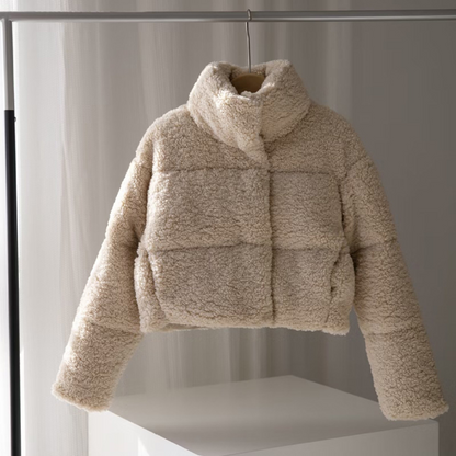 Women's Coat | Oversized Winter Teddy Coat with Long Sleeves
