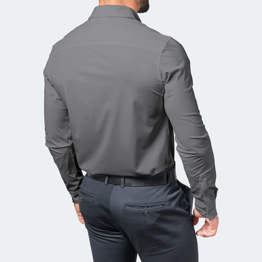 Wrinkle Free Classic Collar Flexible Fit Shirt for Men | Business Casual