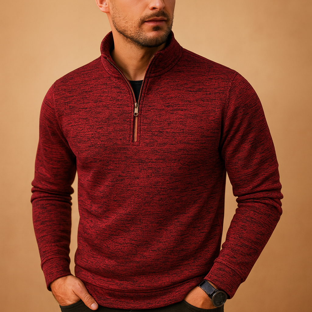 Gray Universal Fit Zip Sweater for Men | Autumn Winter Layer