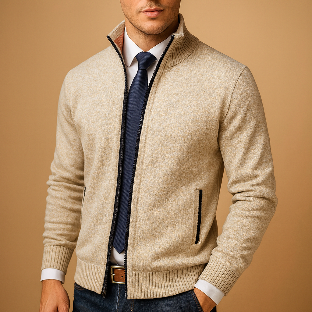 Men's Zip Sweater | Everyday Sporty Cardigan for Daily Wear