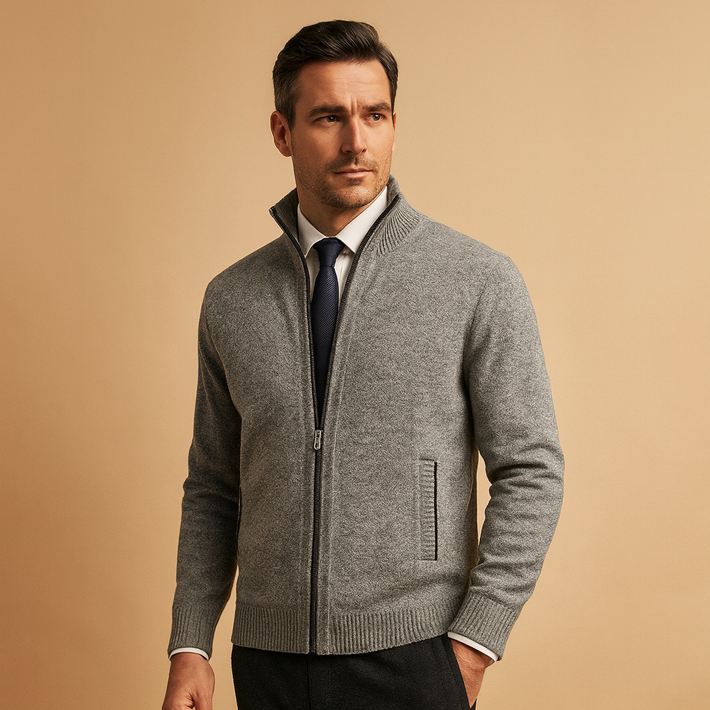 Men's Zip Sweater | Everyday Sporty Cardigan for Daily Wear
