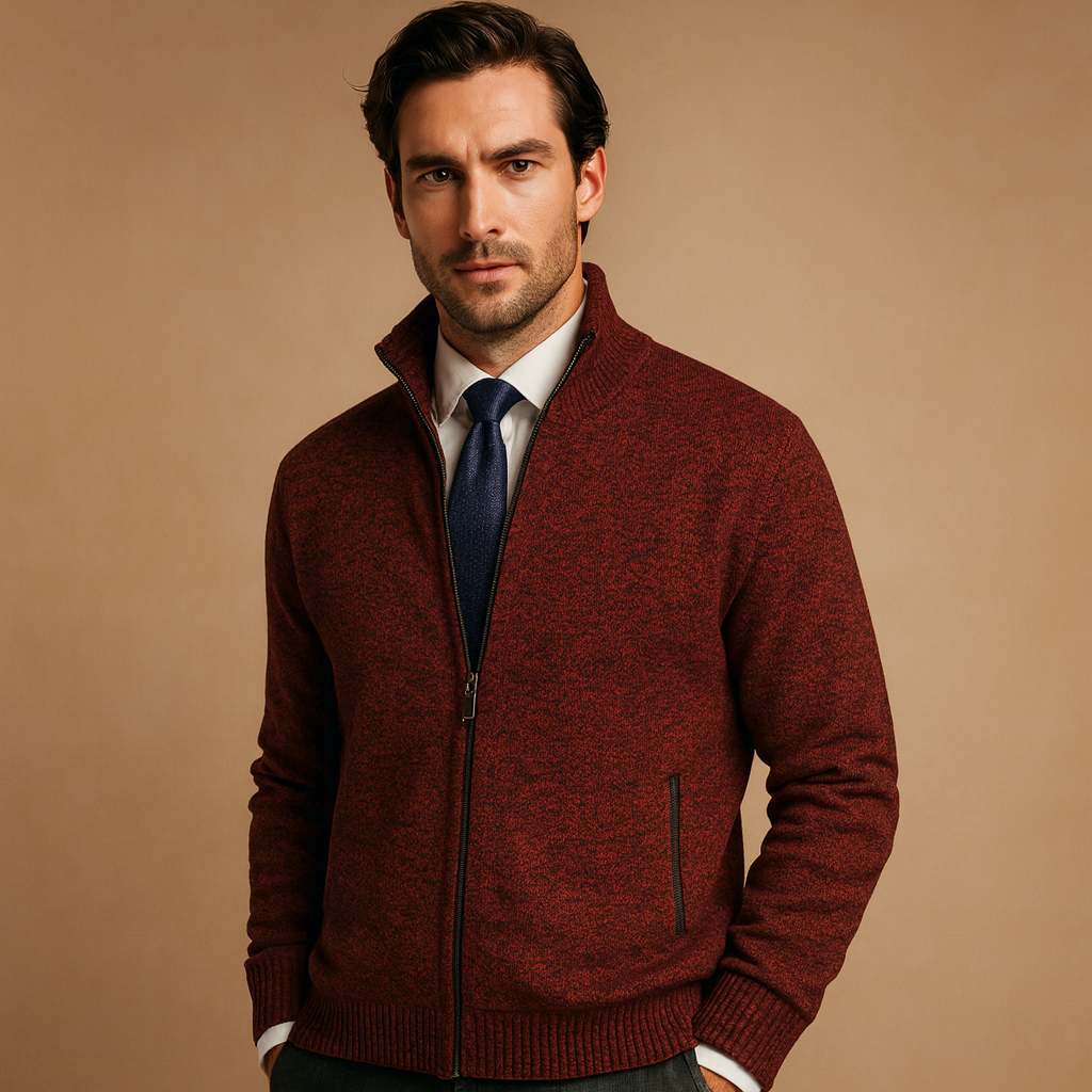 Men's Zip Sweater | Everyday Sporty Cardigan for Daily Wear