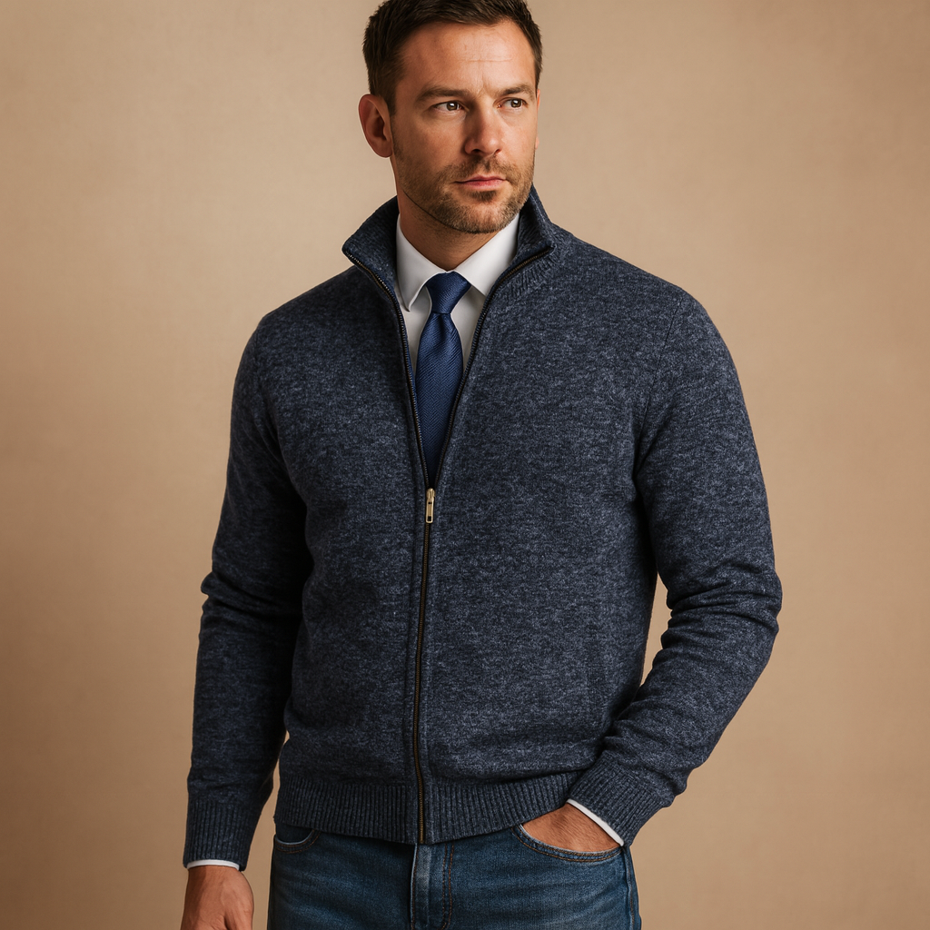 Men's Zip Sweater | Everyday Sporty Cardigan for Daily Wear