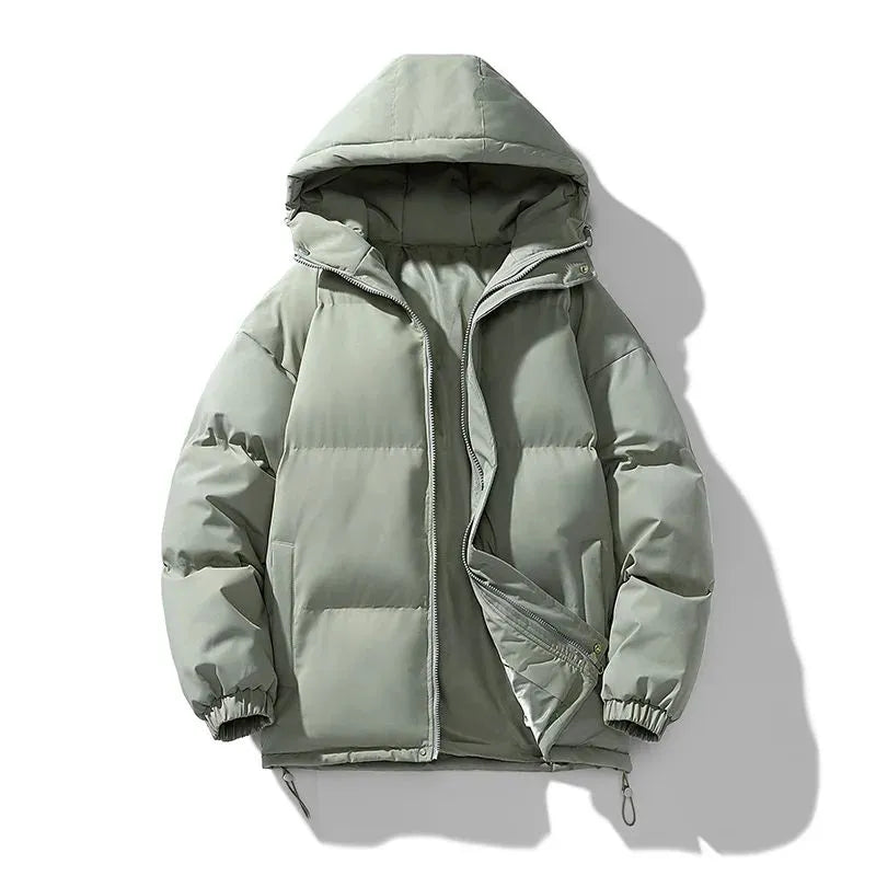Men's Quilted Jacket with Hood | Long Sleeve for Winter Use