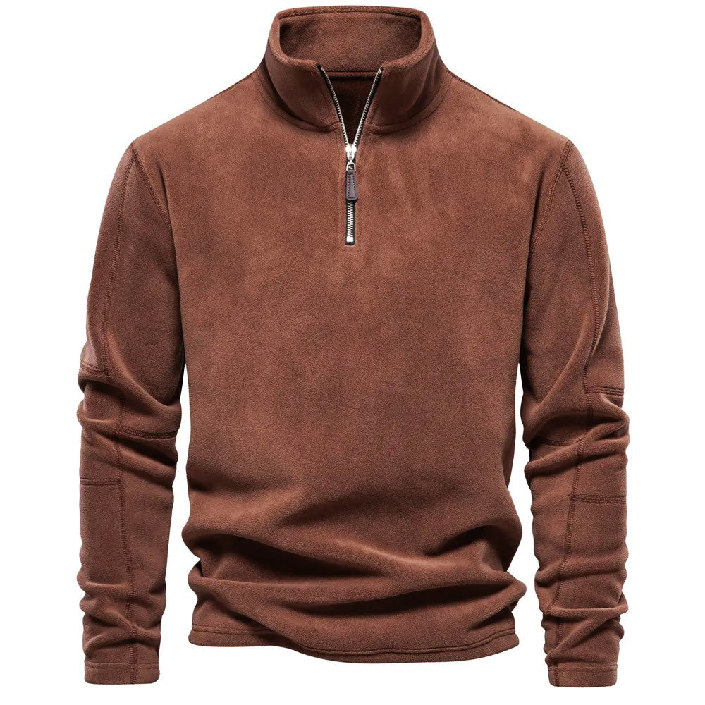 Men's Sweater | Stand-up Collar Long Sleeve Pullover for Cold Weather