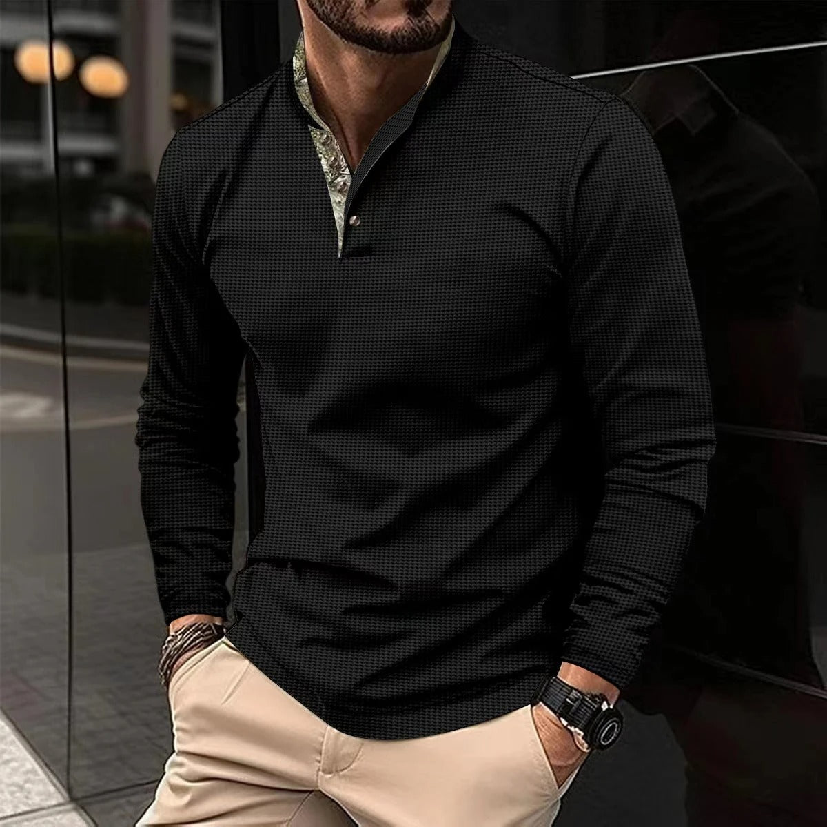 Men's Polo Shirt | Long Sleeve for Everyday Wear