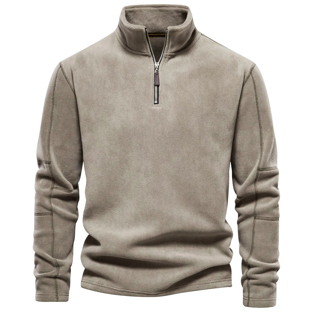 Men's Sweater | Stand-up Collar Long Sleeve Pullover for Cold Weather