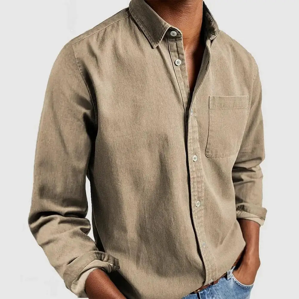 Men's Shirt | Regular Fit with Collar and Long Sleeves